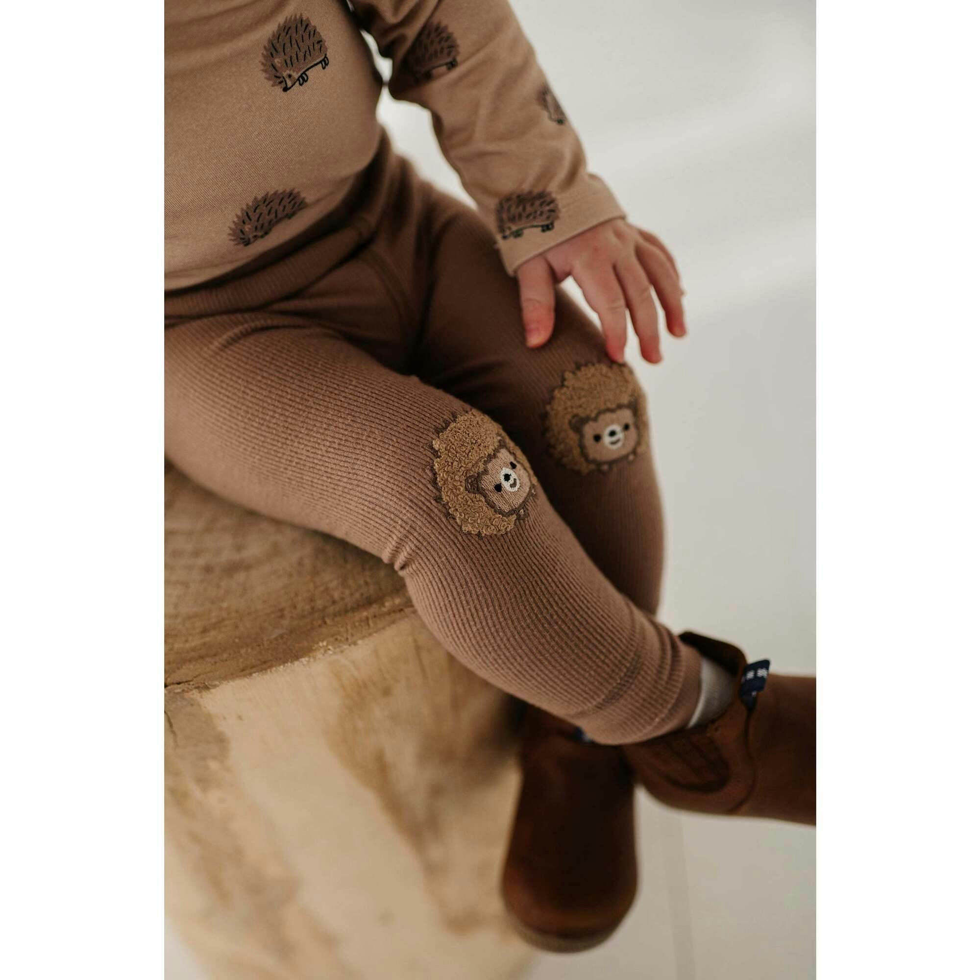 Patch Ribbed Leggings