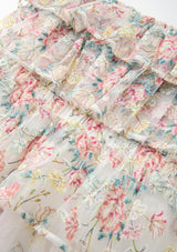 Reign Frill Embroidered Mini Dress