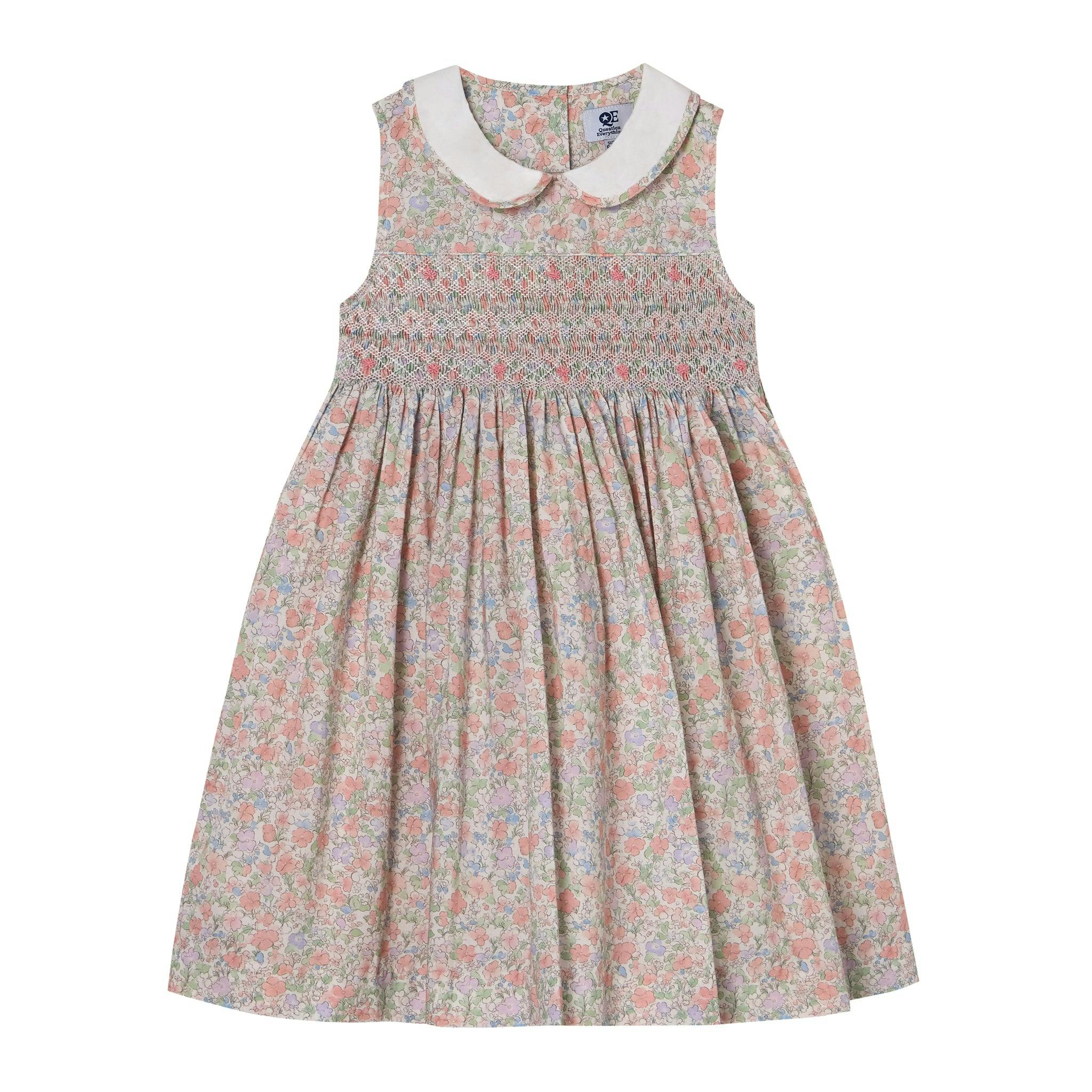 Hand-Smocked Girls Dress - Fiona