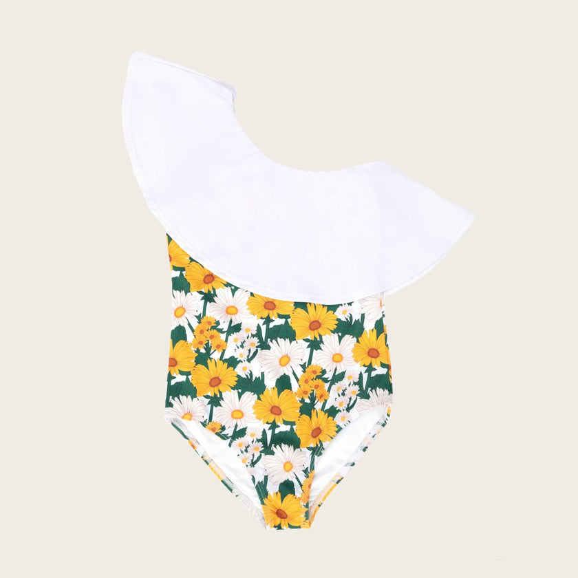Hamptons Floral One Shoulder Ruffle