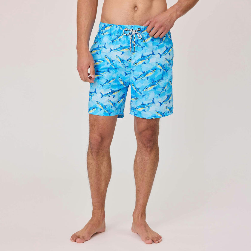 Men's Sustainable Comfort Lined Drawstring Swim Short