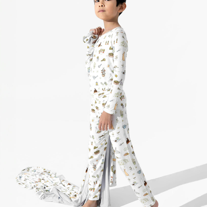 Bunny Garden Bamboo Kids Pajamas