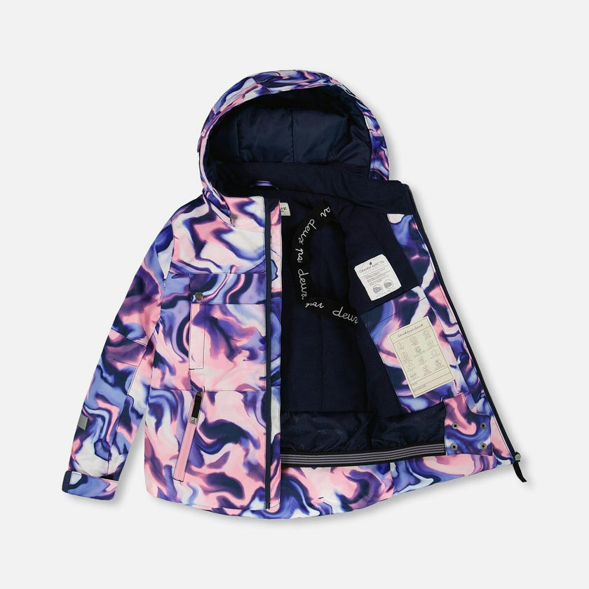 Two-Piece Teknik Snowsuit Pink And Blue Marble