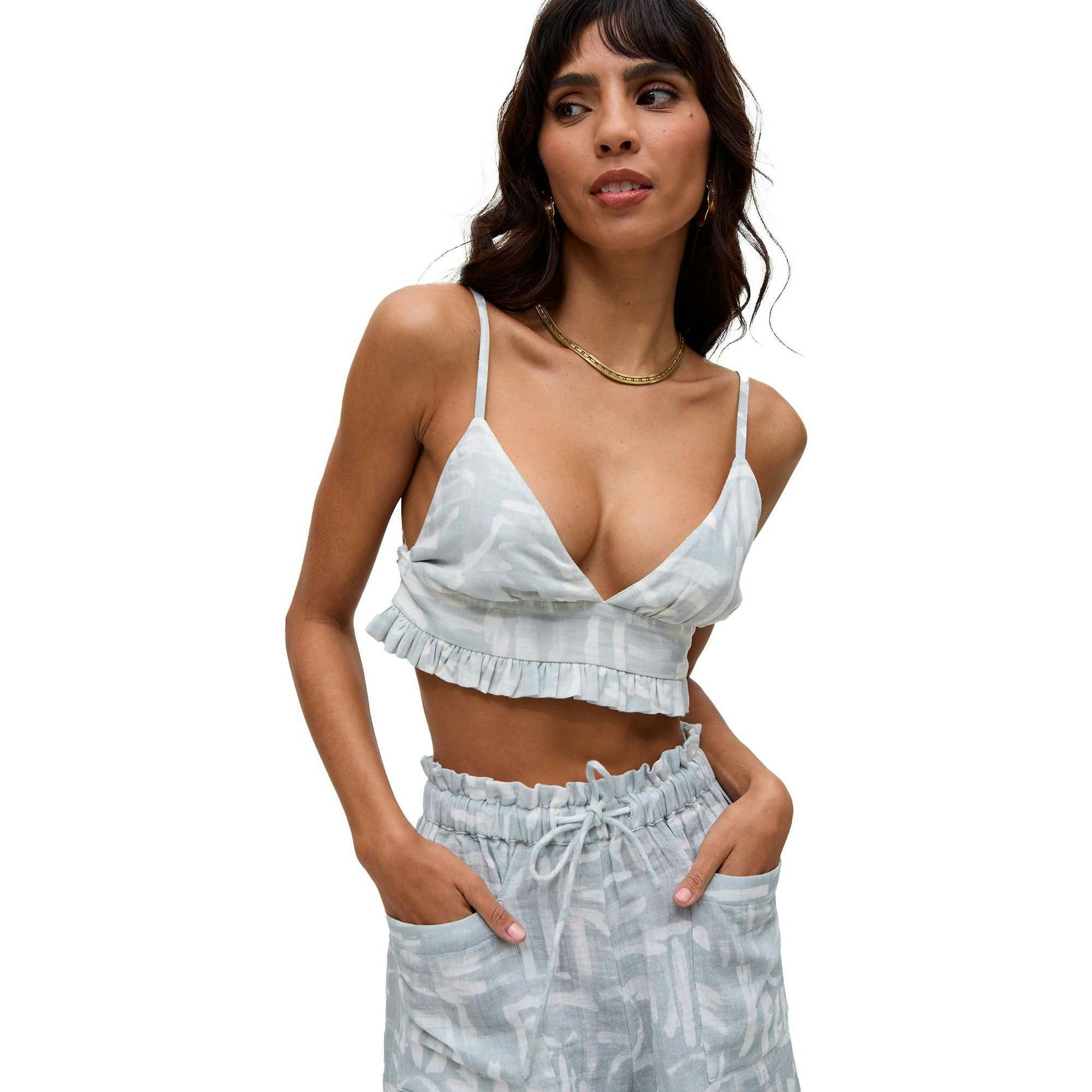 Bonnie A-Line Warhol Print Bralette Top