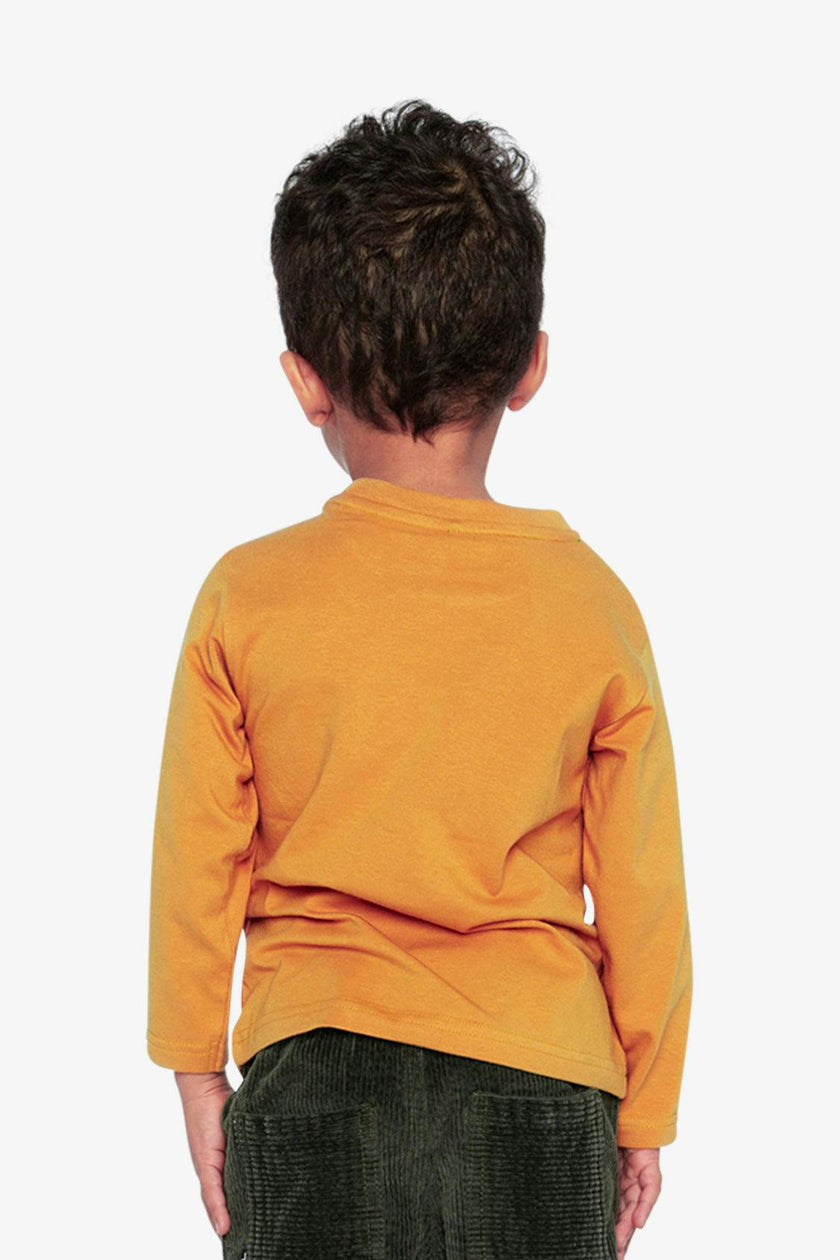 Long Sleeve Organic Cotton T-Shirt Mustard Yellow