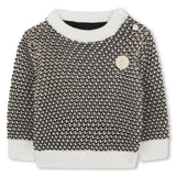 Baby Boys Black, Beige & Ivory Logo Knitted Jumper