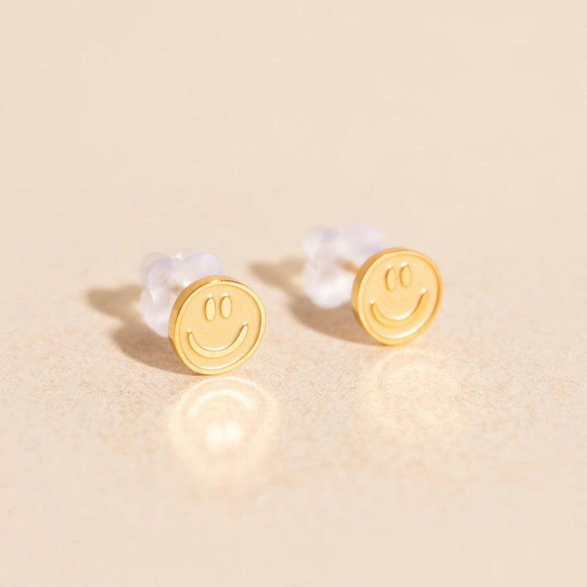 Smiley Face Mini Stud Earrings