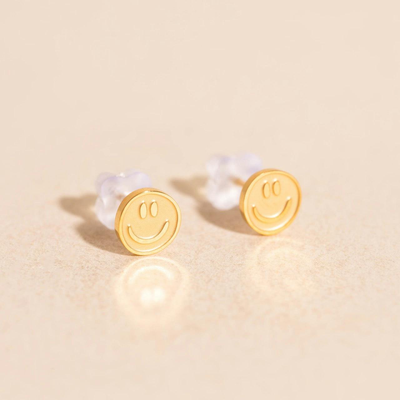 Smiley Face Mini Stud Earrings