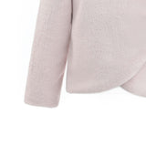 Pink Plush Asymmetrical Coat