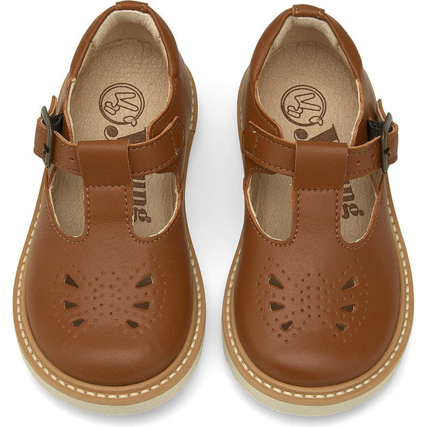 Rosie Vegan T-Bar Shoe, Brown