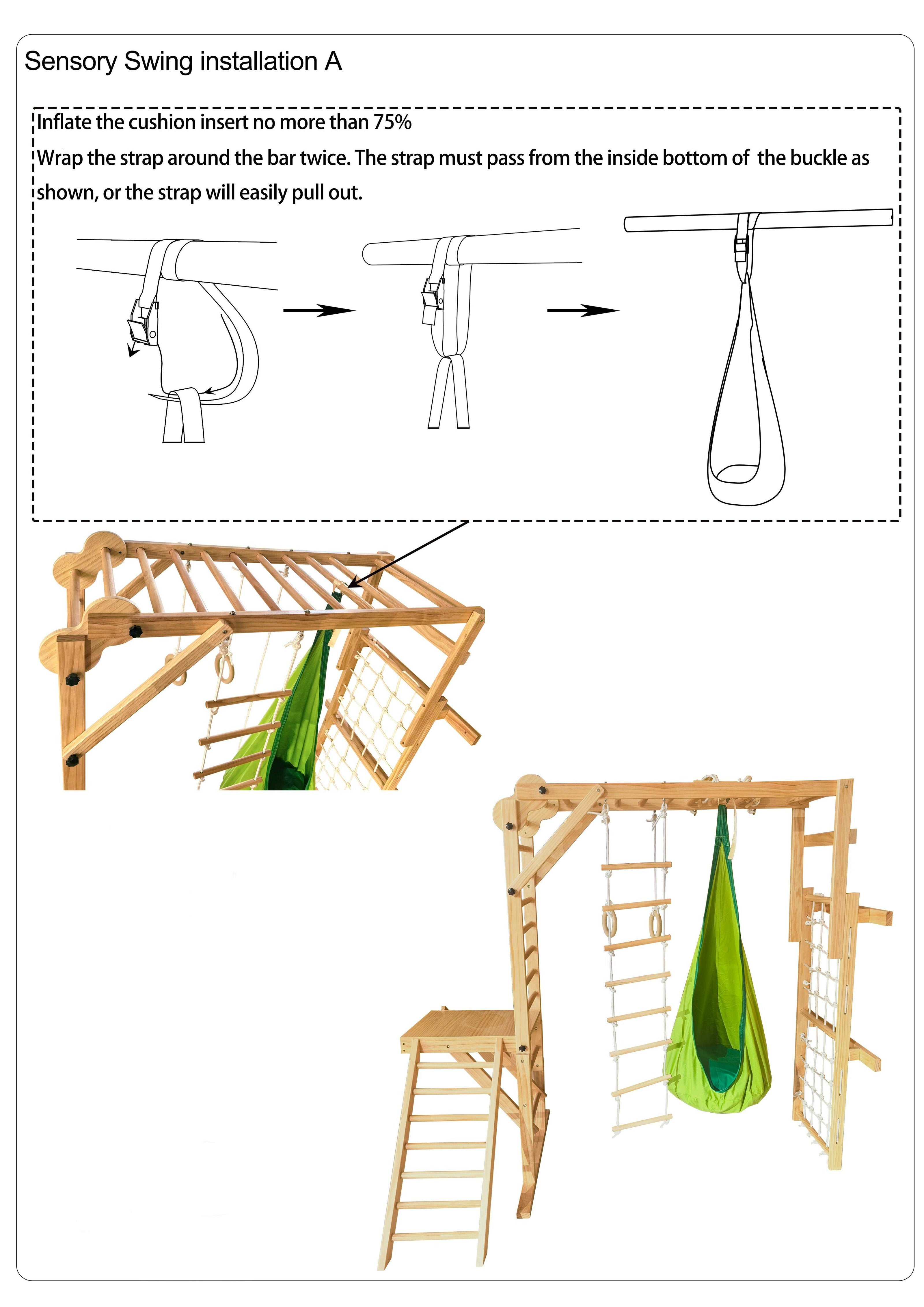 Sensory Swing Hammock for Kids | Teardrop Attachment for Grove, Walnut, Neem & Betula Climbers