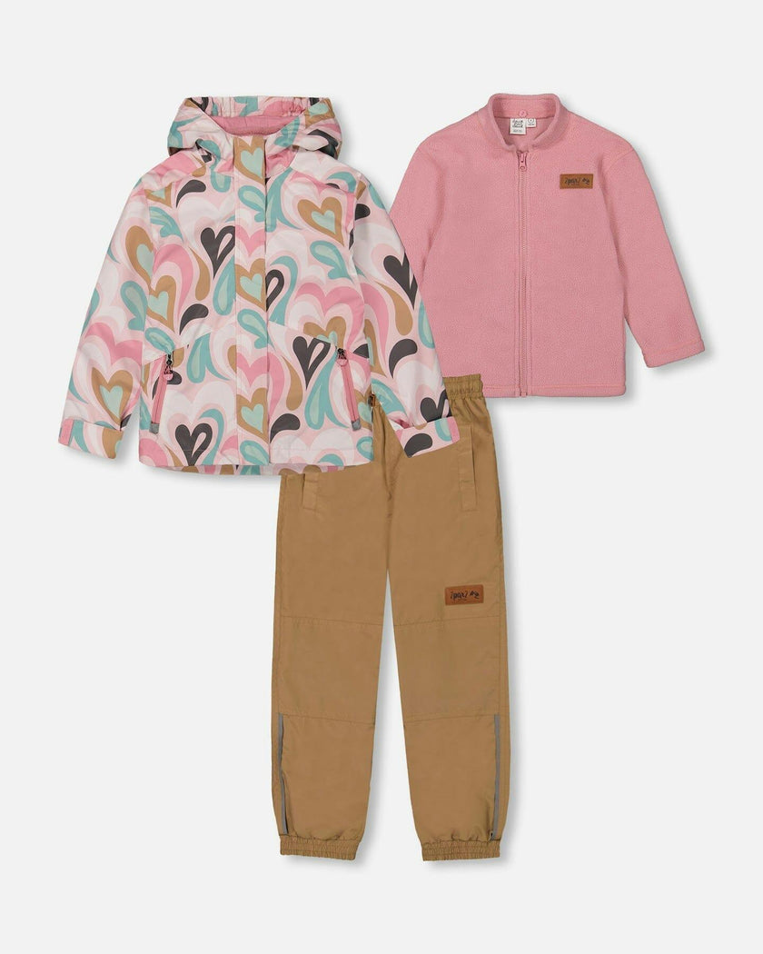3-In-1 Mid-Season Outerwear Set With Jacket, Beige