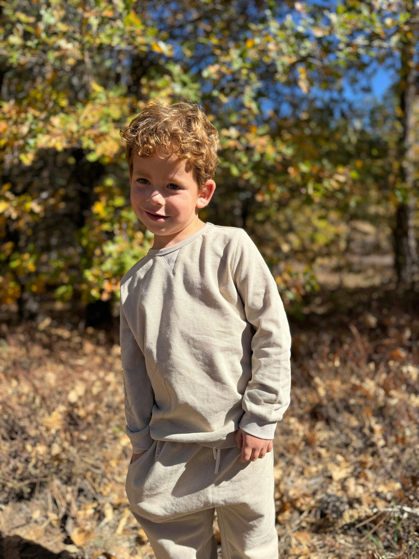 TARQUIN Grey pique sweatshirt