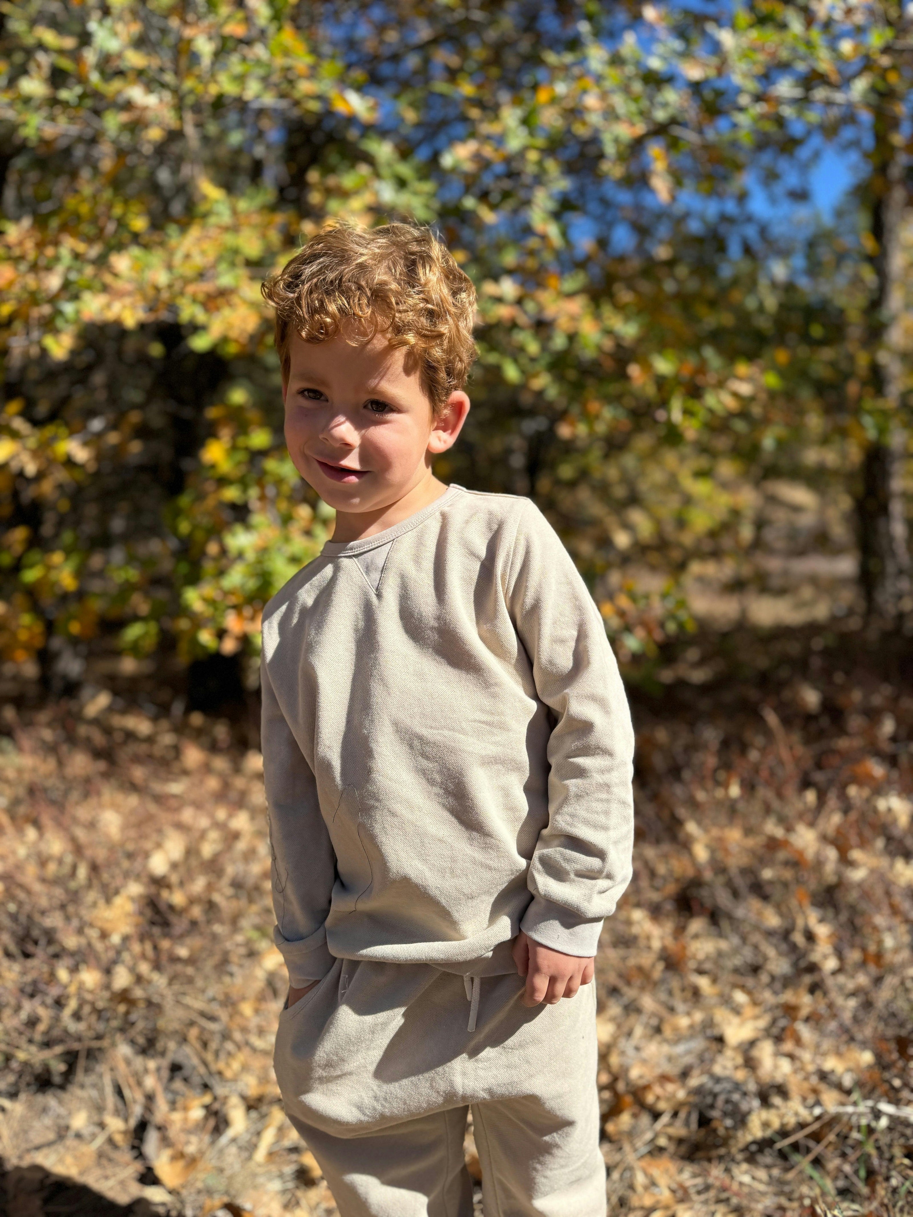 TARQUIN Grey pique sweatshirt
