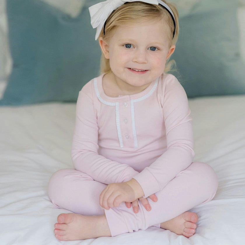 Alden Girls' Pajama Pant Set - Light Pink