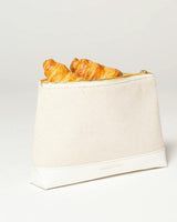 Insulated Small Snack Pouch, White Canvas