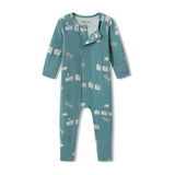 Bamboo Footie Pajama Sleepsuit - Le Petit Express Green