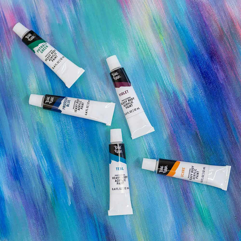 Professional Heavy Body Acrylics: Jewel Tone Colors - 12ct