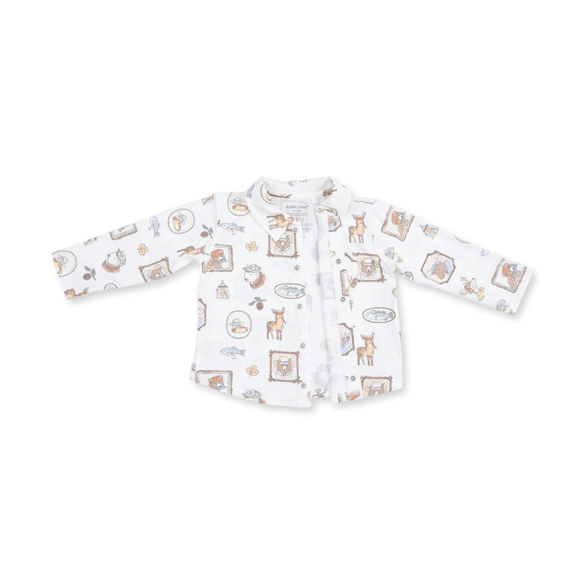 Woodson's Family Cabin - Long Sleeve Polo Button Up