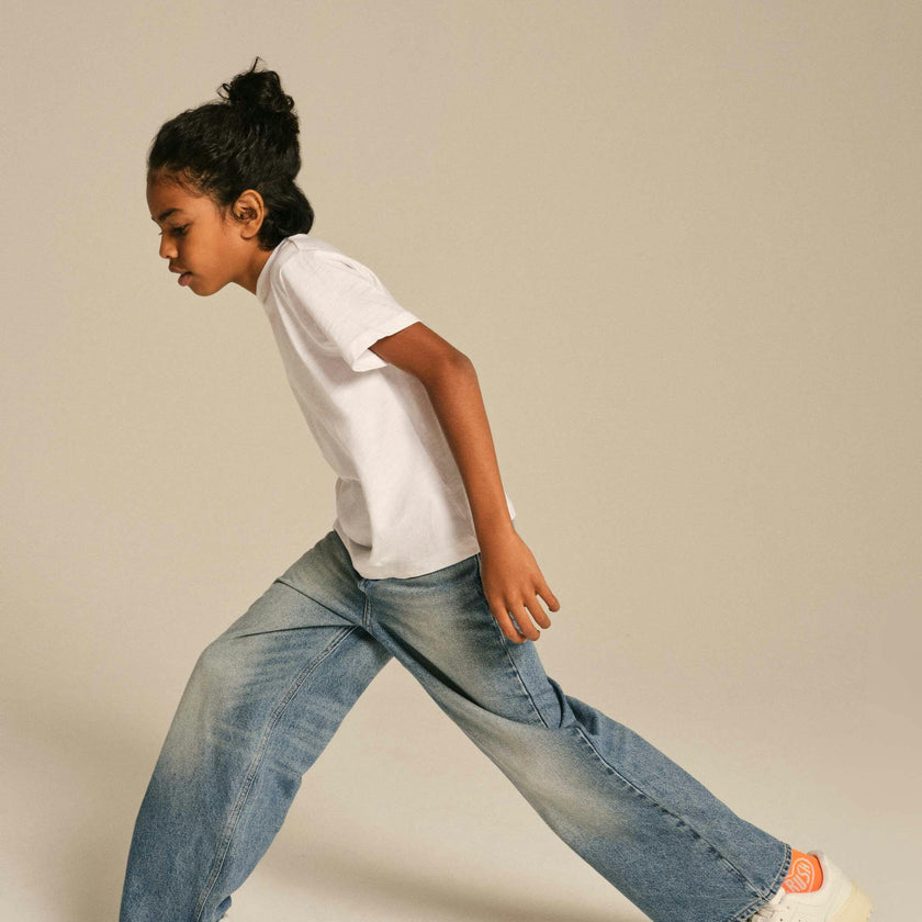 Zeke Wide Leg Jeans | Aged Mid