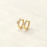 Twinkle Blossom Huggie Hoop Earrings