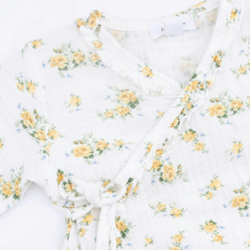 Sunshine Roses - Long Sleeve Kimono Bodysuit