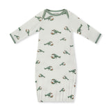 Mint Lobster Luxe Stretch Newborn Gown & Hat Set