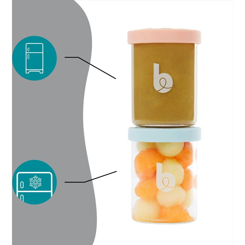 Babymoov Isy Glass Baby Food Storage Jars (Oven-Safe, Airtight)