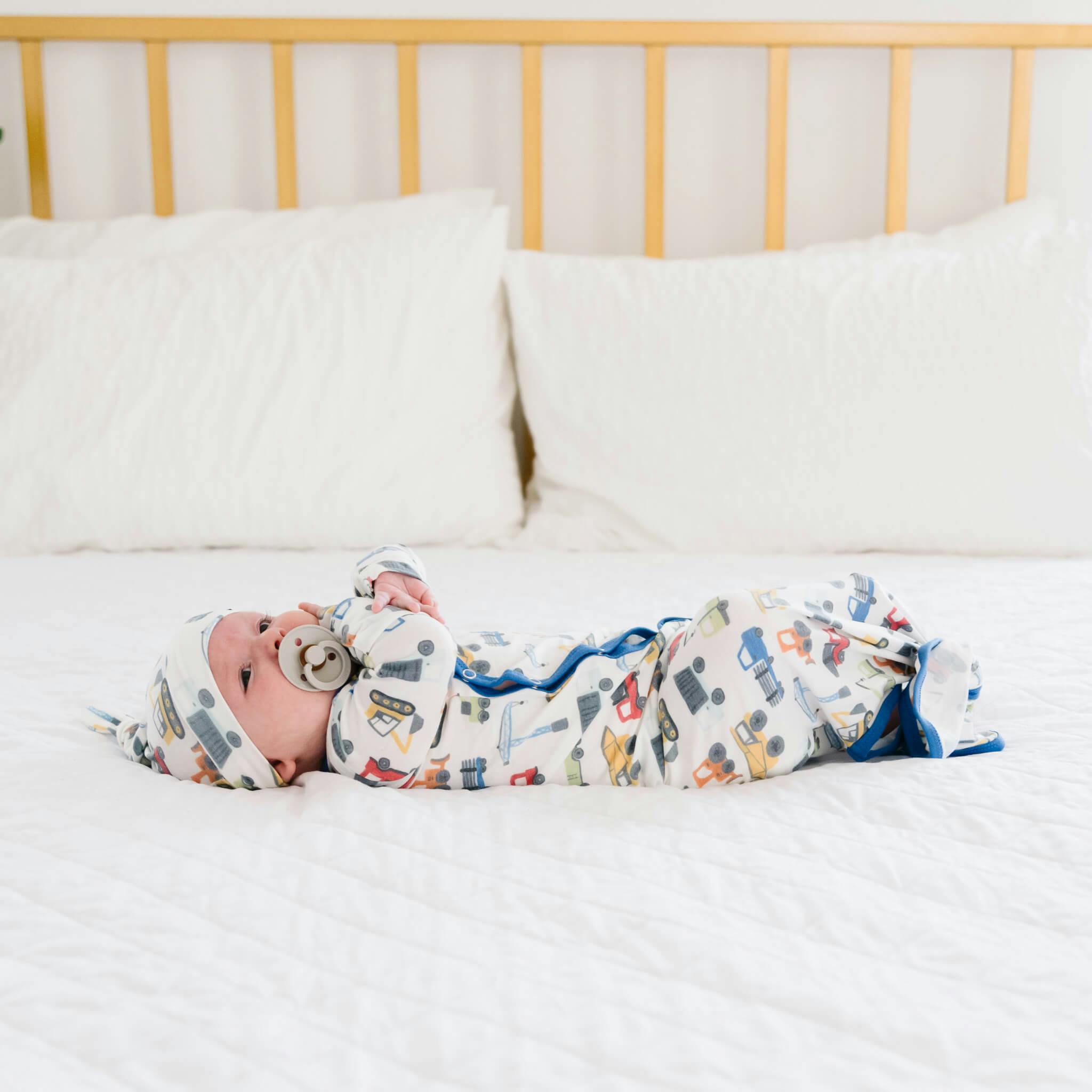 Newborn Knotted Gown - Diesel