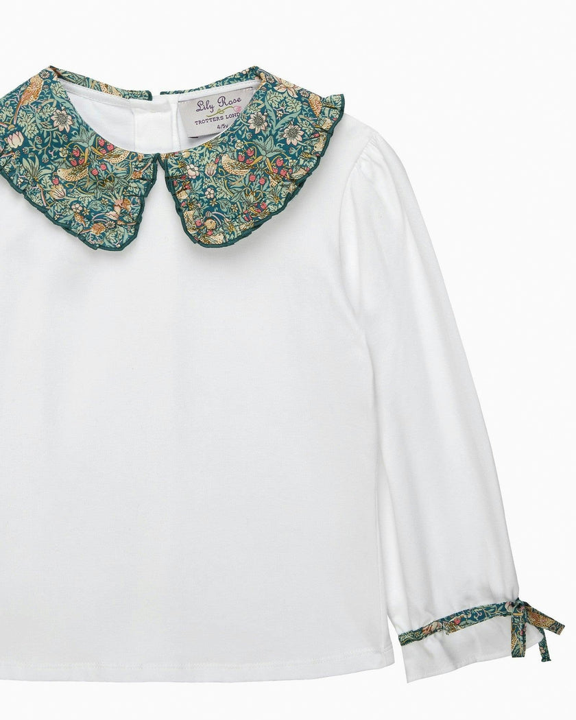 Pie Crust Jersey Top in Strawberry Thief