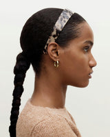 Wide Headband in White Matte