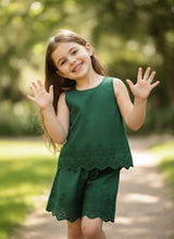 June Shorts and Top Set Forest Green