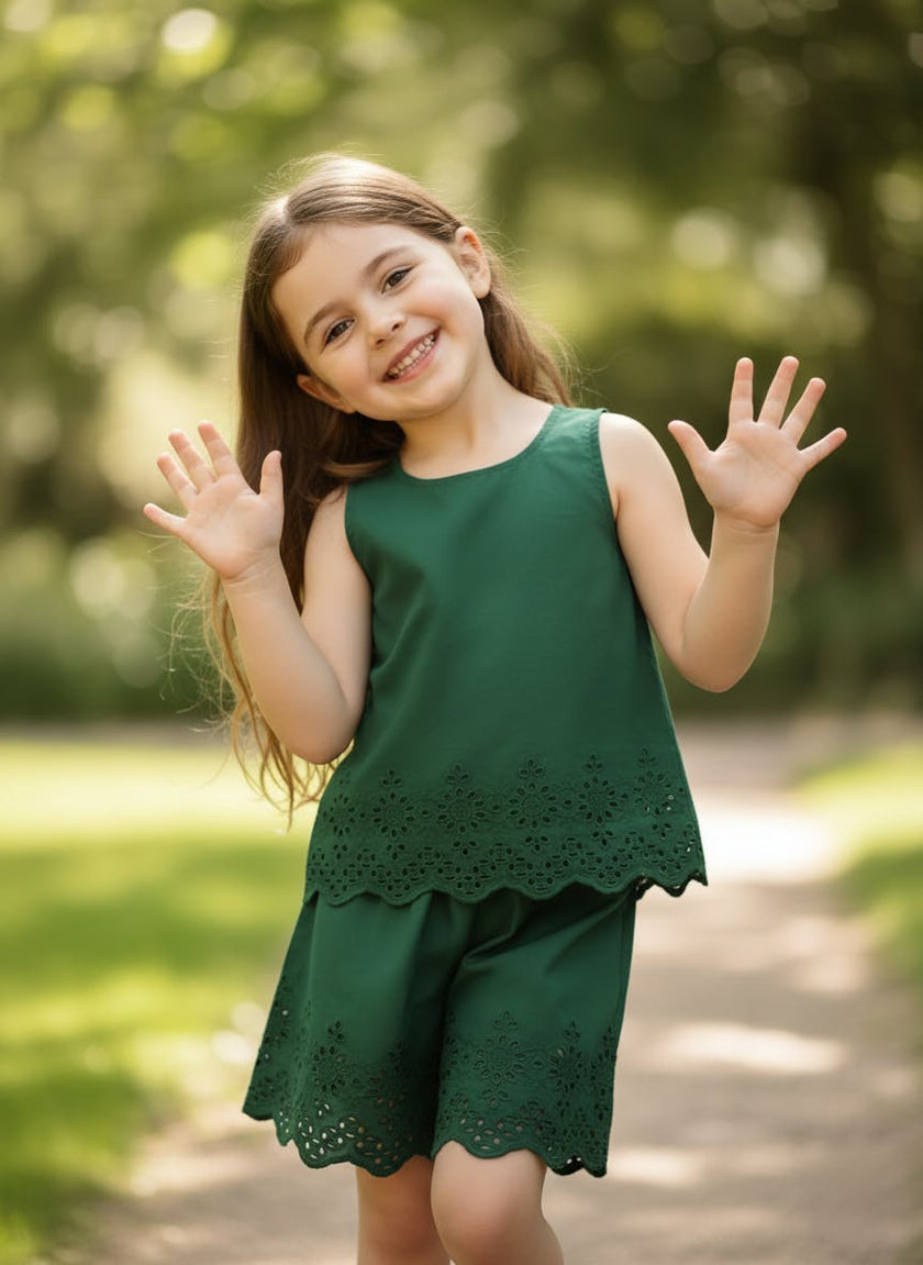 June Shorts and Top Set Forest Green