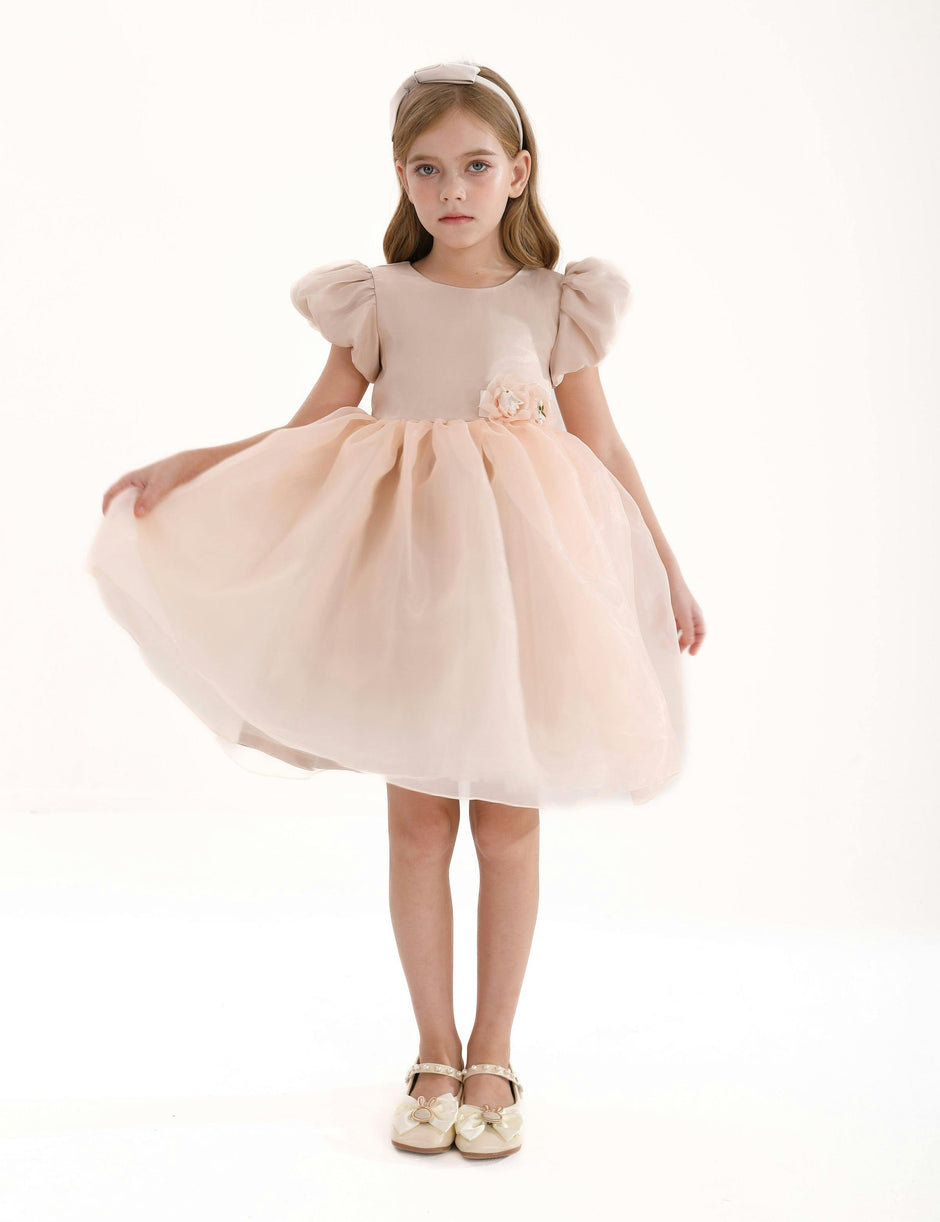 Champagne D'Amico Floral Teacup Dress