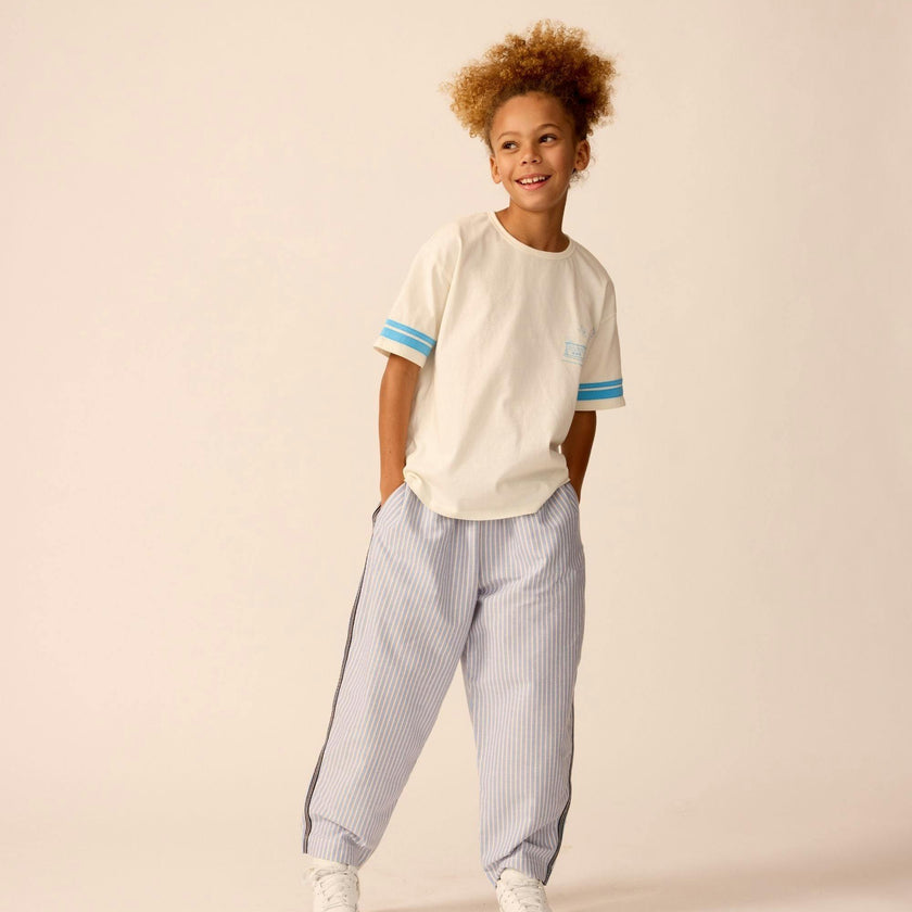 Friday Pant in Oxford Blue Stripe