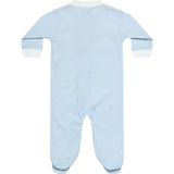 Blue Gingham Zipper Footie