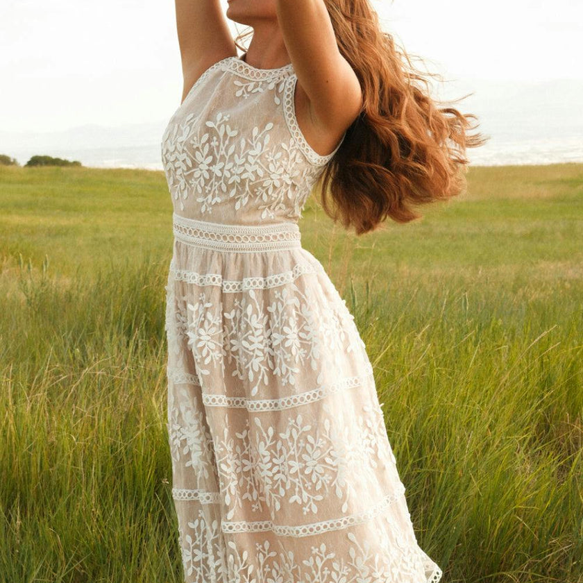 Sicily Sleeveless Dress in White