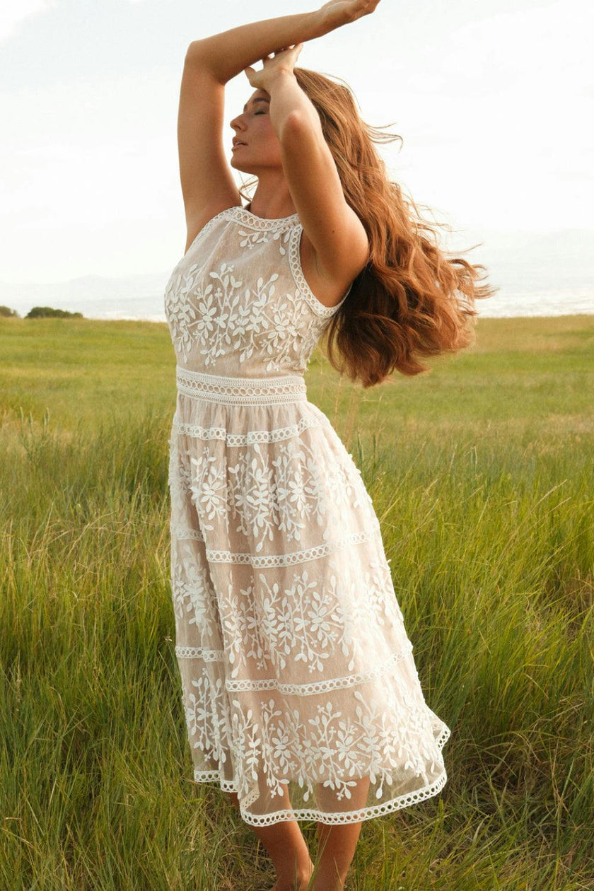 Sicily Sleeveless Dress in White