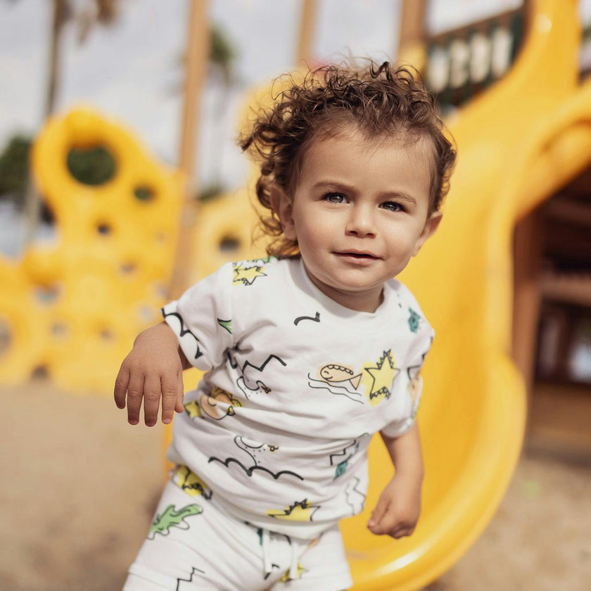 Coloring Book Print Tee & Short Set