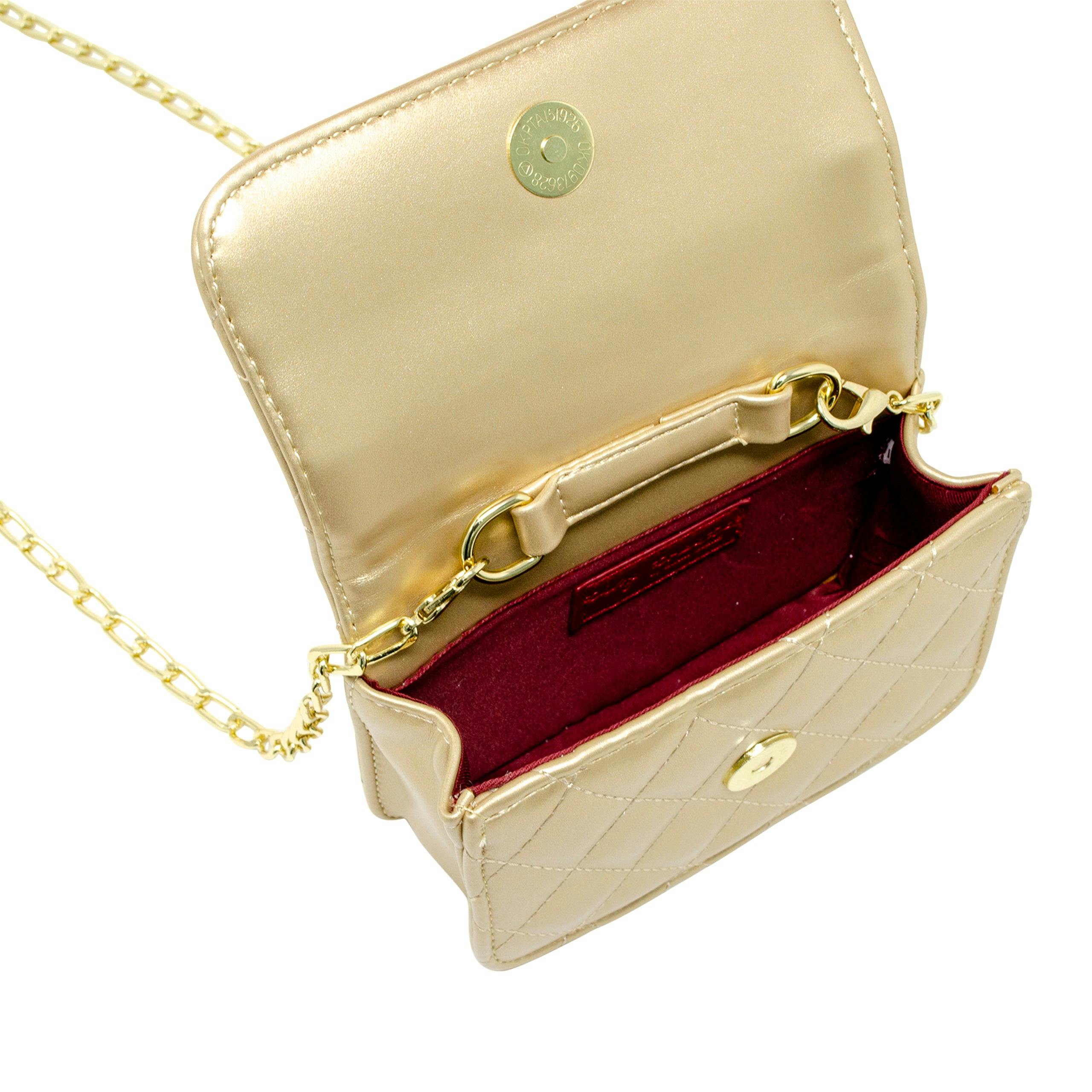 Quilted Pearl Handle Heart Bag