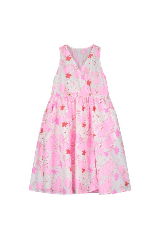Coral Reef Apron Dress Flower Print