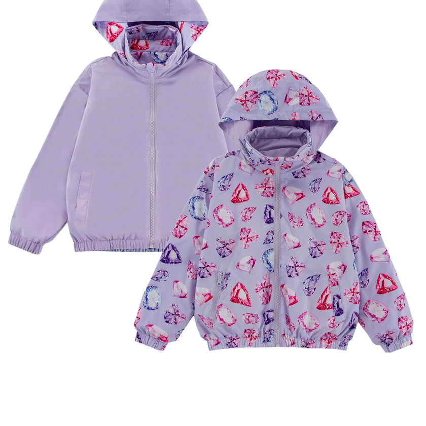 Max Reversible Rain Jacket Windbreaker, Diamonds
