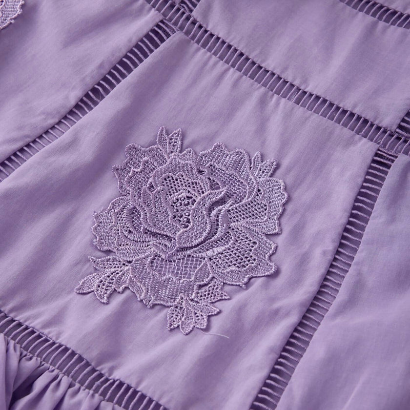 Carloyn Frill Cotton Mini Dress