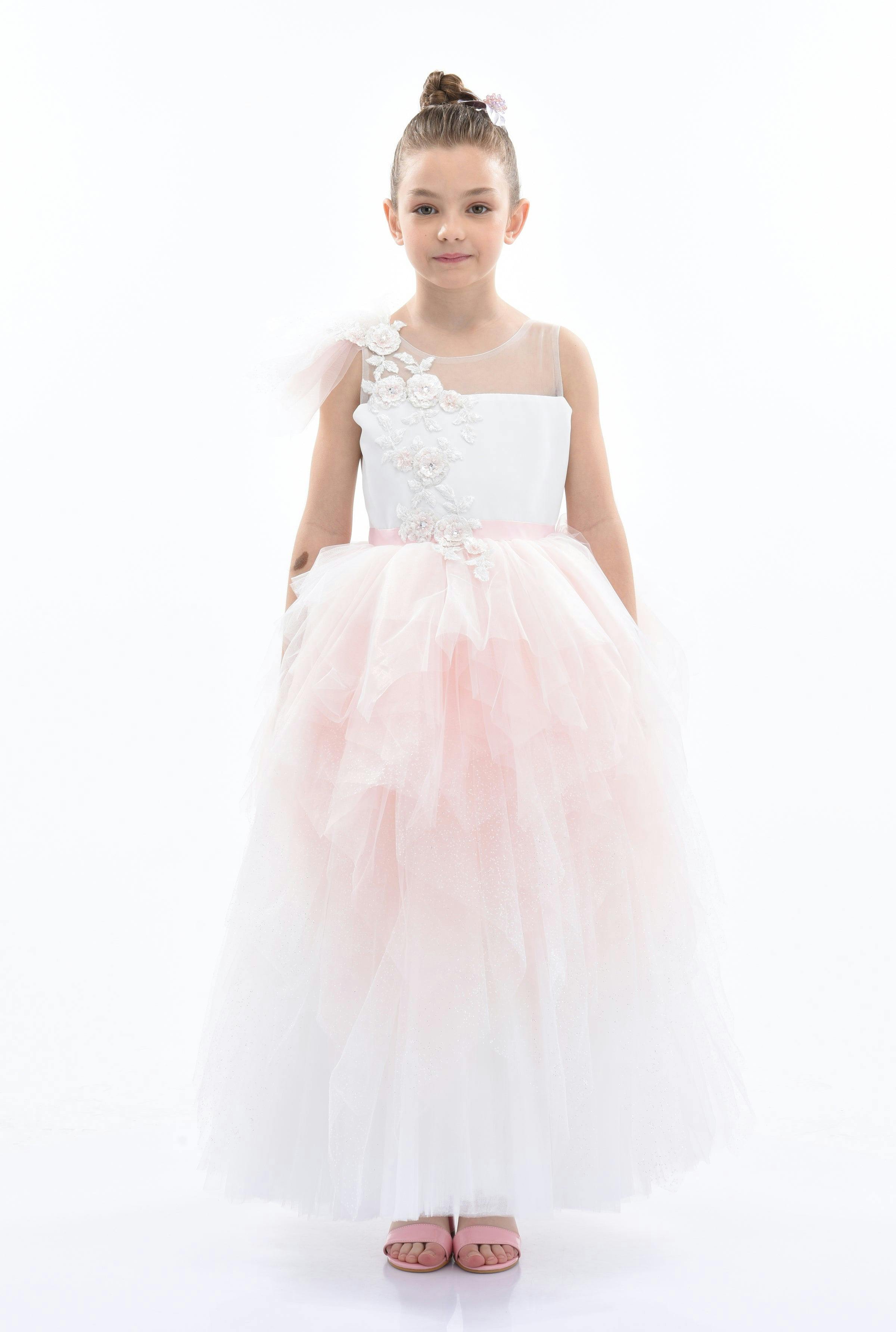 Pink Baylor Tulle Gown