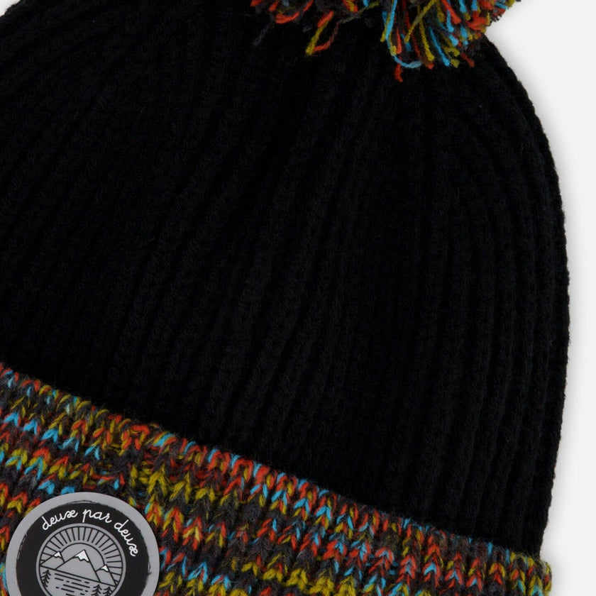 Lined Knit Winter Hat with Pompom