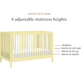 Swell 4-in-1 Convertible Crib w/Toddler Conversion Kit in Pale Yellow