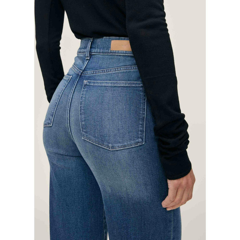 Hepburn Wide Leg High Rise Ankle Jeans Oceanside