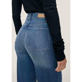 Hepburn Wide Leg High Rise Ankle Jeans Oceanside