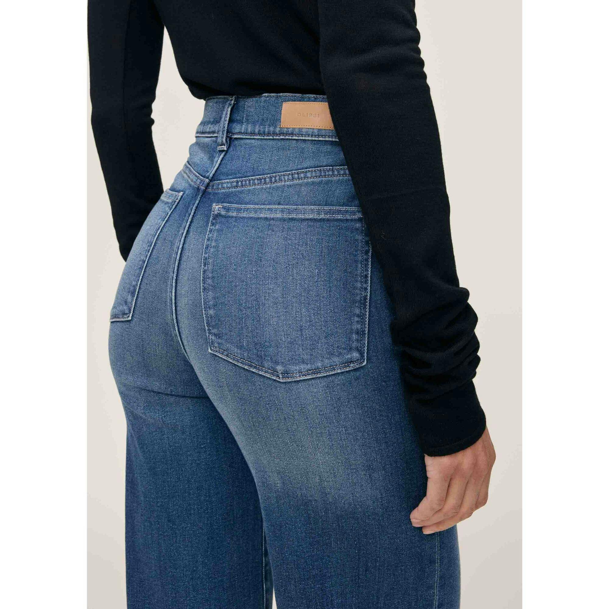 Hepburn Wide Leg High Rise Ankle Jeans Oceanside