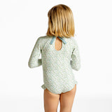 Girls Sea Marsh Floral Rashguard One Piece